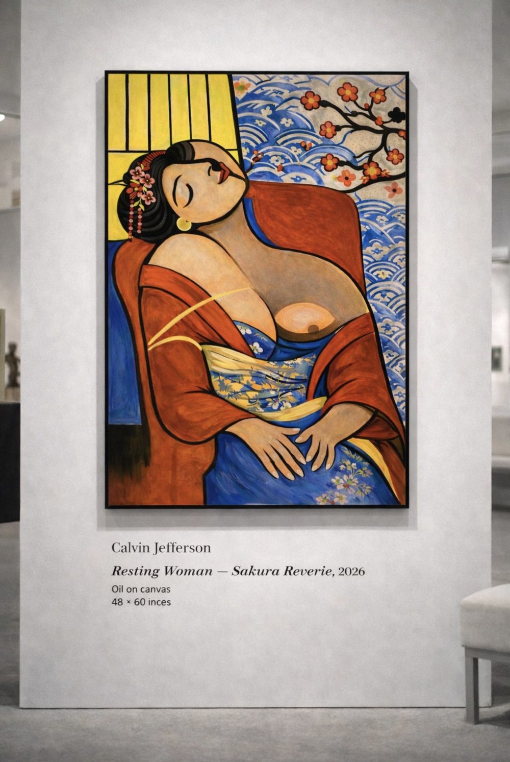 Resting Woman — Sakura Reverie by Calvin Jefferson