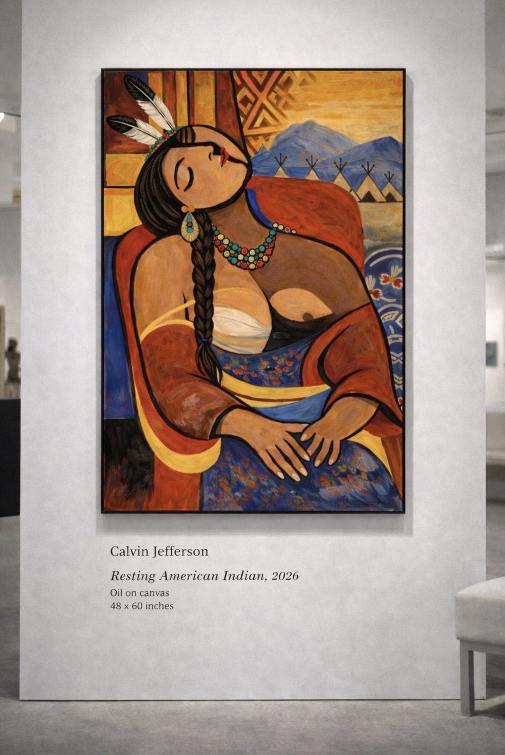 Resting American Indian by Calvin Jefferson